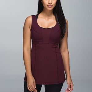 Lululemon Wrappers Delight Tank Burgundy
